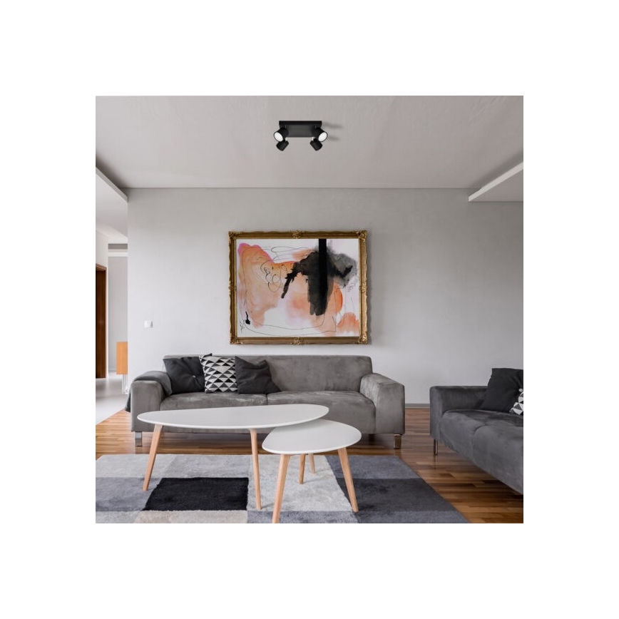 Spotlight PUNTA 4xGX53/10W/230V black