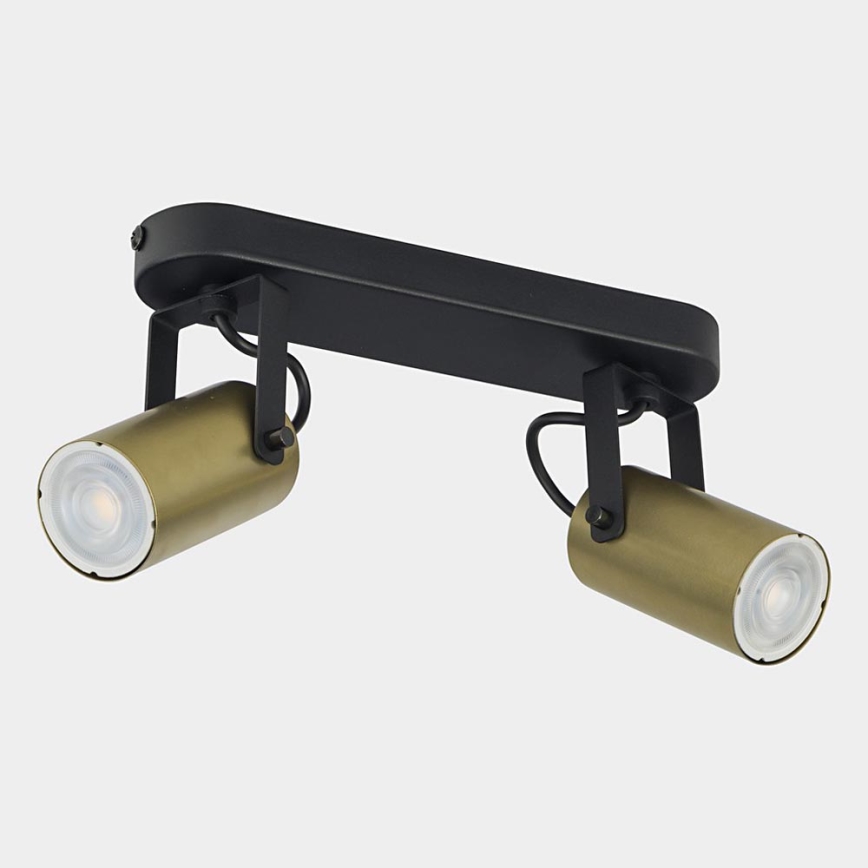Spotlight REDO 2xGU10/10W/230V gold/black