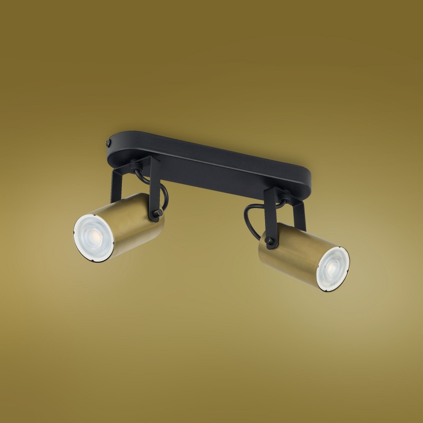 Spotlight REDO 2xGU10/10W/230V gold/black