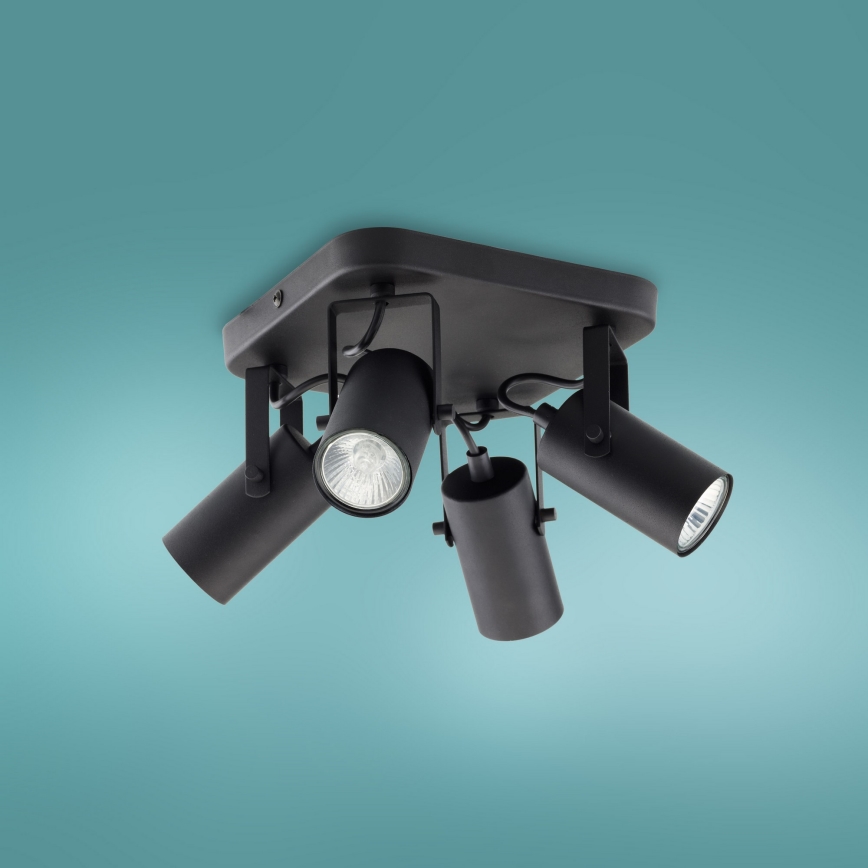 Spotlight REDO 4xGU10/10W/230V black