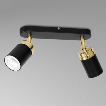 Spotlight RENO 2xGU10/8W/230V black/gold