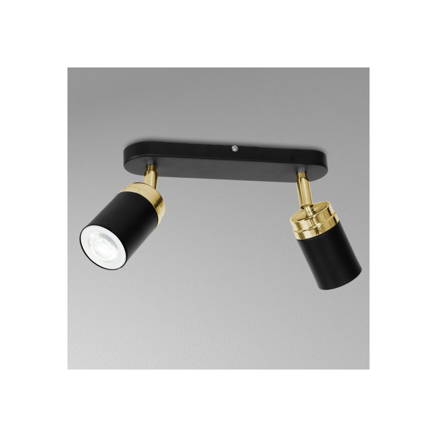 Spotlight RENO 2xGU10/8W/230V black/gold