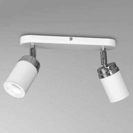 Spotlight RENO 2xGU10/8W/230V white/shiny chrome