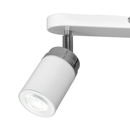 Spotlight RENO 2xGU10/8W/230V white/shiny chrome