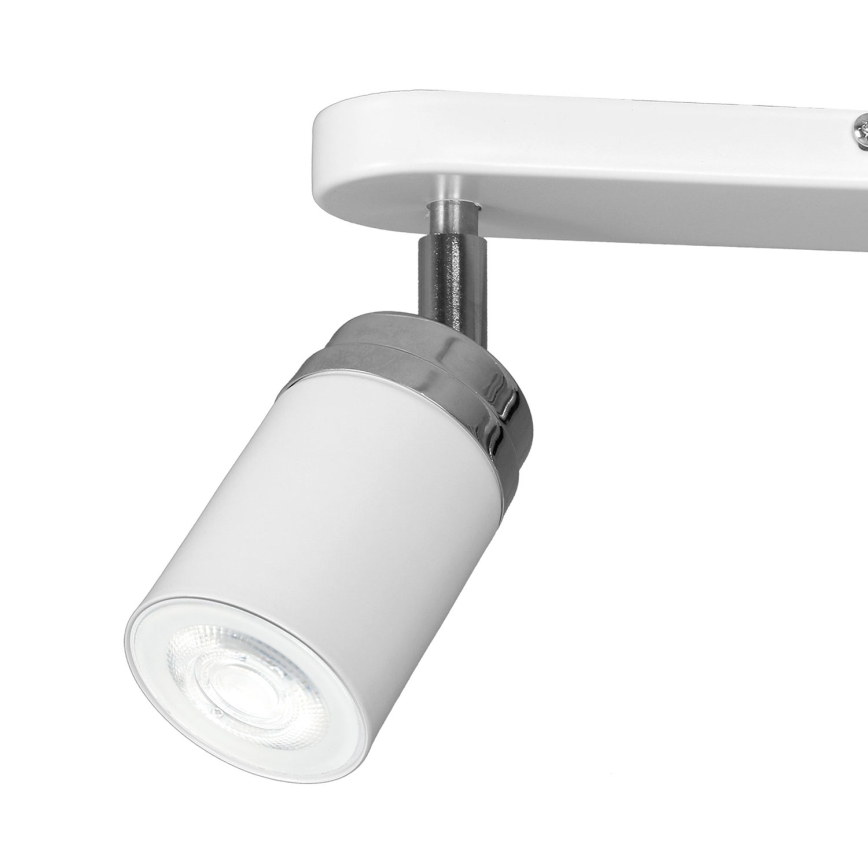 Spotlight RENO 2xGU10/8W/230V white/shiny chrome