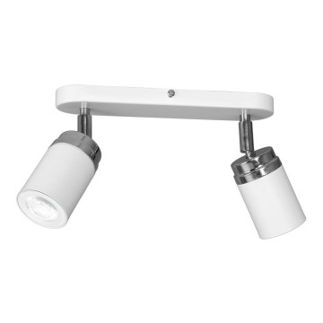 Spotlight RENO 2xGU10/8W/230V white/shiny chrome