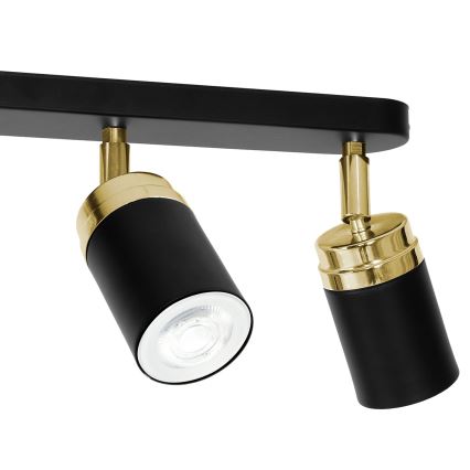 Spotlight RENO 3xGU10/8W/230V black/gold