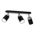 Spotlight RENO 3xGU10/8W/230V black/shiny chrome