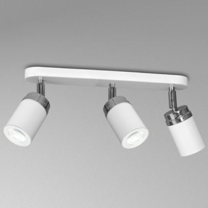 Spotlight RENO 3xGU10/8W/230V white/shiny chrome