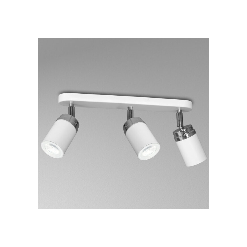Spotlight RENO 3xGU10/8W/230V white/shiny chrome