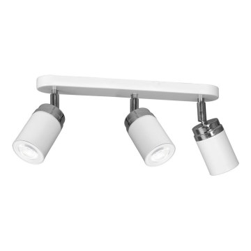 Spotlight RENO 3xGU10/8W/230V white/shiny chrome