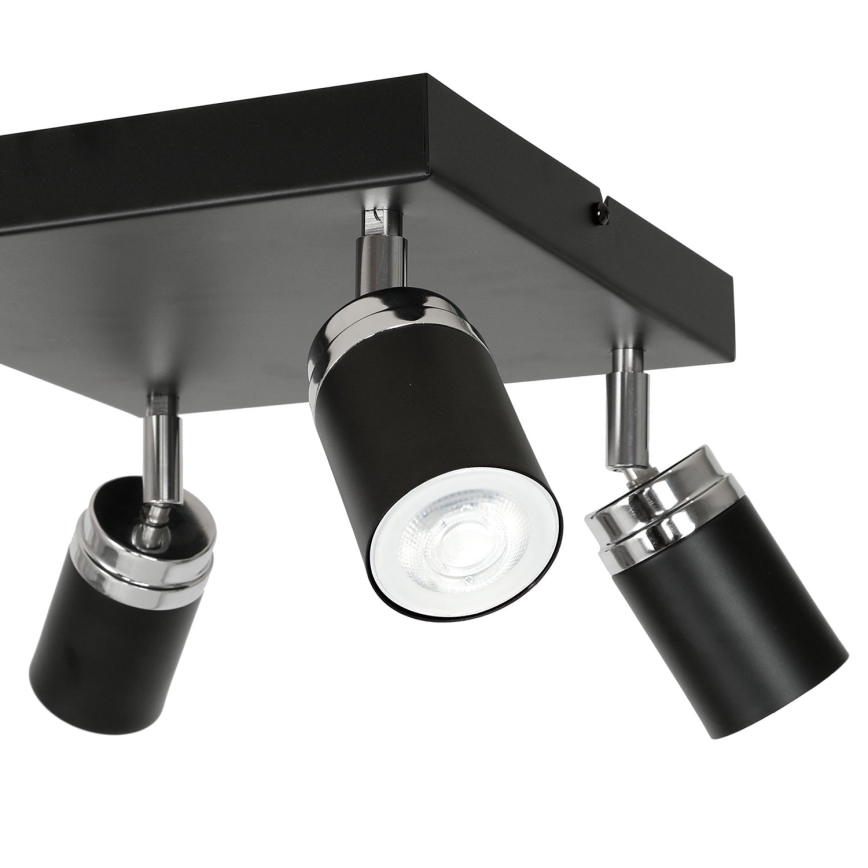Spotlight RENO 4xGU10/8W/230V black/shiny chrome