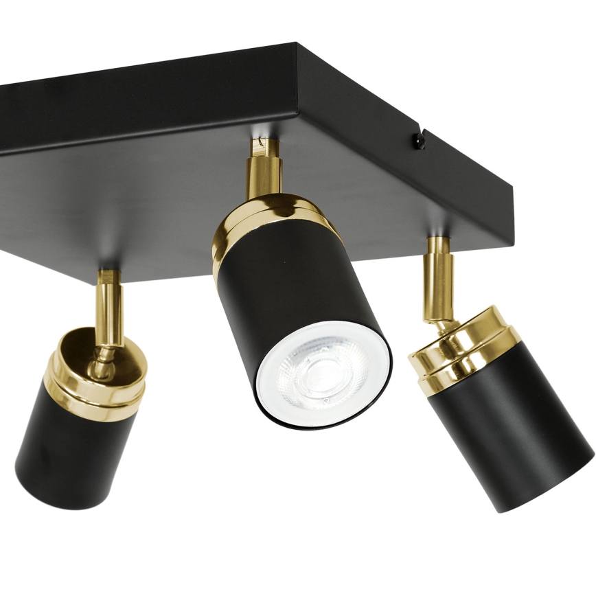 Spotlight RENO 4xGU10/8W/230V black/gold