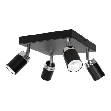 Spotlight RENO 4xGU10/8W/230V black/shiny chrome