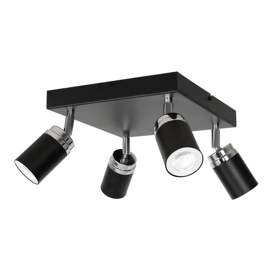 Spotlight RENO 4xGU10/8W/230V black/shiny chrome
