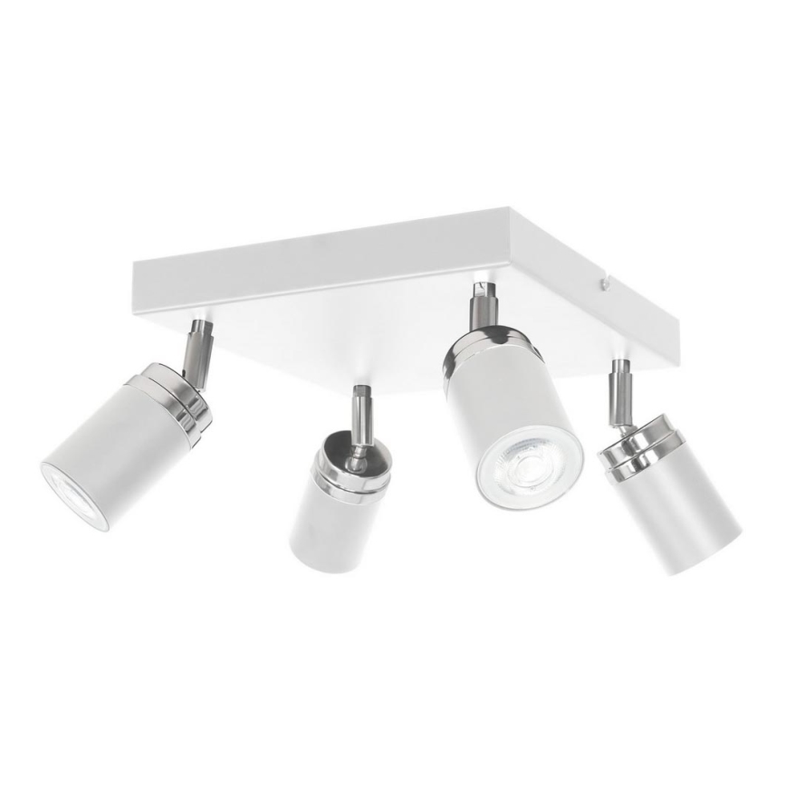 Spotlight RENO 4xGU10/8W/230V white/shiny chrome
