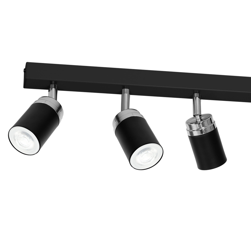 Spotlight RENO 6xGU10/60W/230V black/shiny chrome