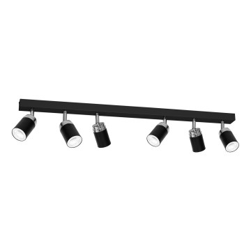 Spotlight RENO 6xGU10/60W/230V black/shiny chrome