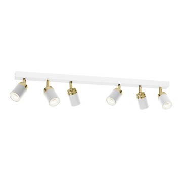 Spotlight RENO 6xGU10/60W/230V white/golden