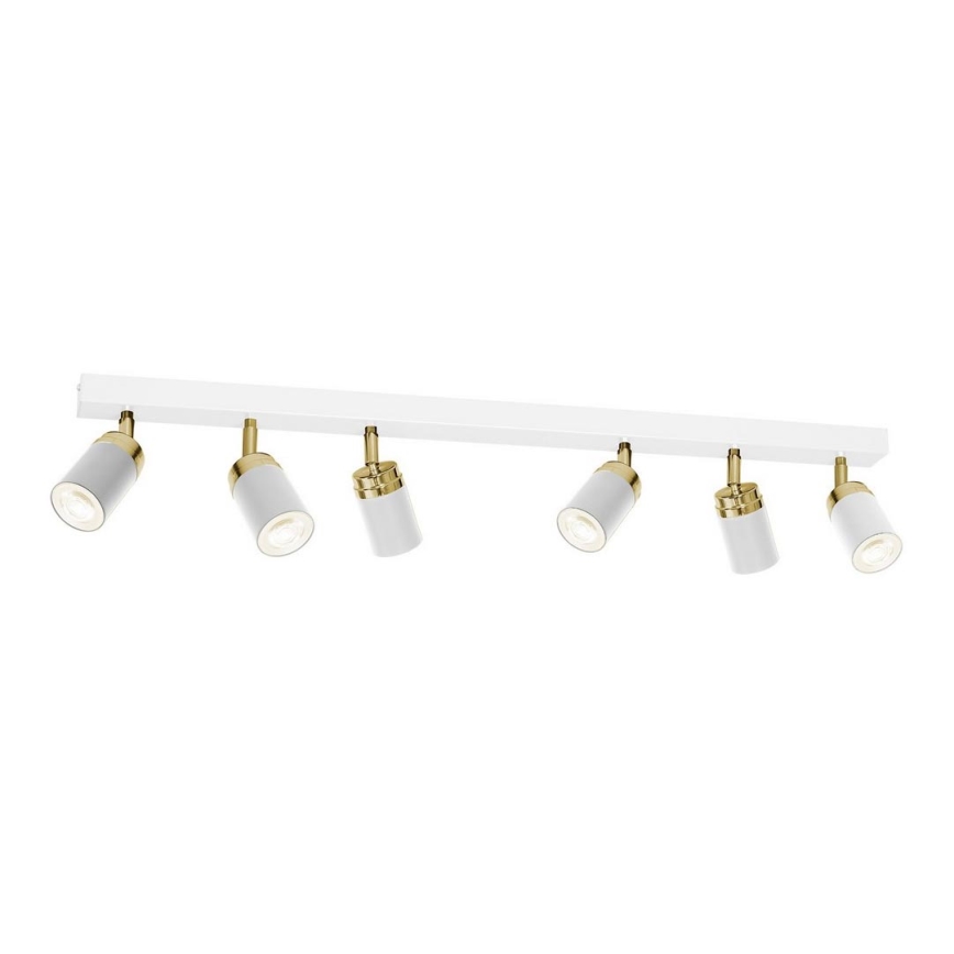 Spotlight RENO 6xGU10/60W/230V white/golden