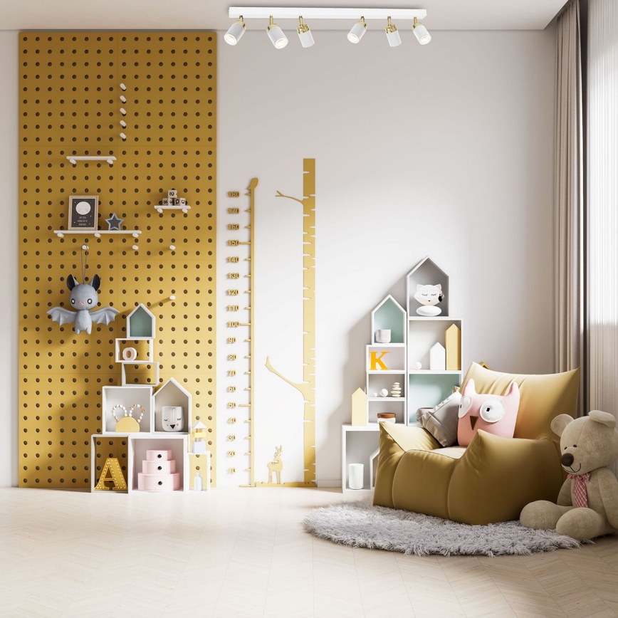 Spotlight RENO 6xGU10/60W/230V white/golden