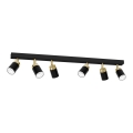 Spotlight RENO 6xGU10/8W/230V black/gold