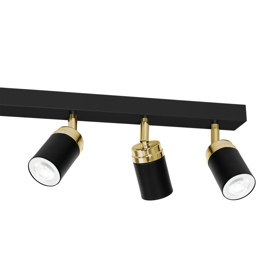 Spotlight RENO 6xGU10/8W/230V black/gold