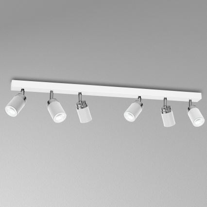 Spotlight RENO 6xGU10/8W/230V white/shiny chrome