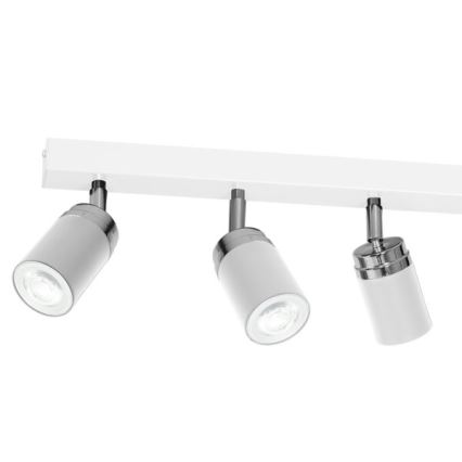 Spotlight RENO 6xGU10/8W/230V white/shiny chrome