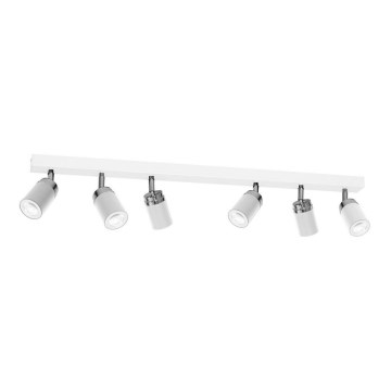 Spotlight RENO 6xGU10/8W/230V white/shiny chrome