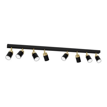 Spotlight RENO 8xGU10/8W/230V black/gold