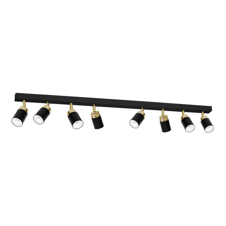 Spotlight RENO 8xGU10/8W/230V black/gold