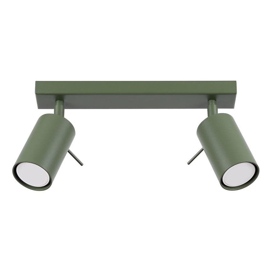 Spotlight RING 2xGU10/10W/230V green