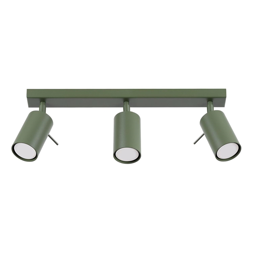Spotlight RING 3xGU10/10W/230V green