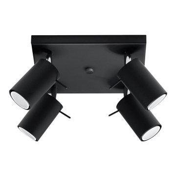 Spotlight RING 4 4xGU10/10W/230V black