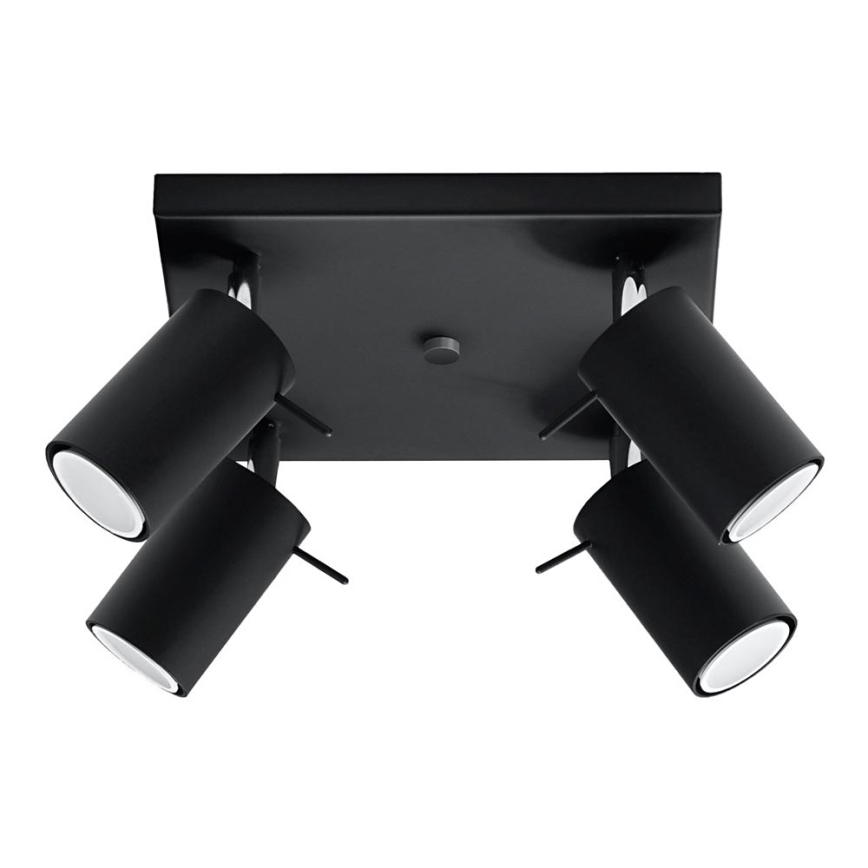 Spotlight RING 4 4xGU10/10W/230V black