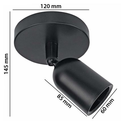 Spotlight SOLIS 1xGU10/6W/230V black