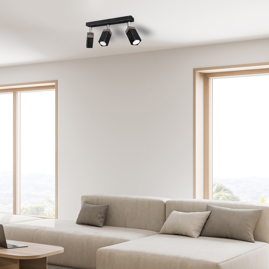 Spotlight SOLO 3xGU10/MR11/40W/230V black