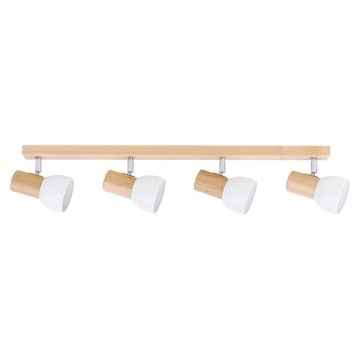 Spotlight SVENDA 4xE27/60W/230V birch