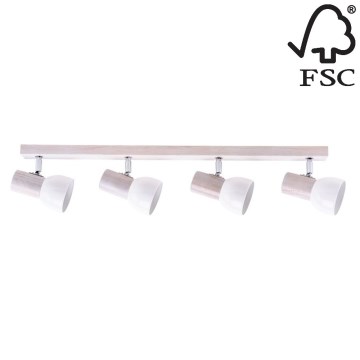 Spotlight SVENDA 4xE27/60W/230V oak - FSC certified