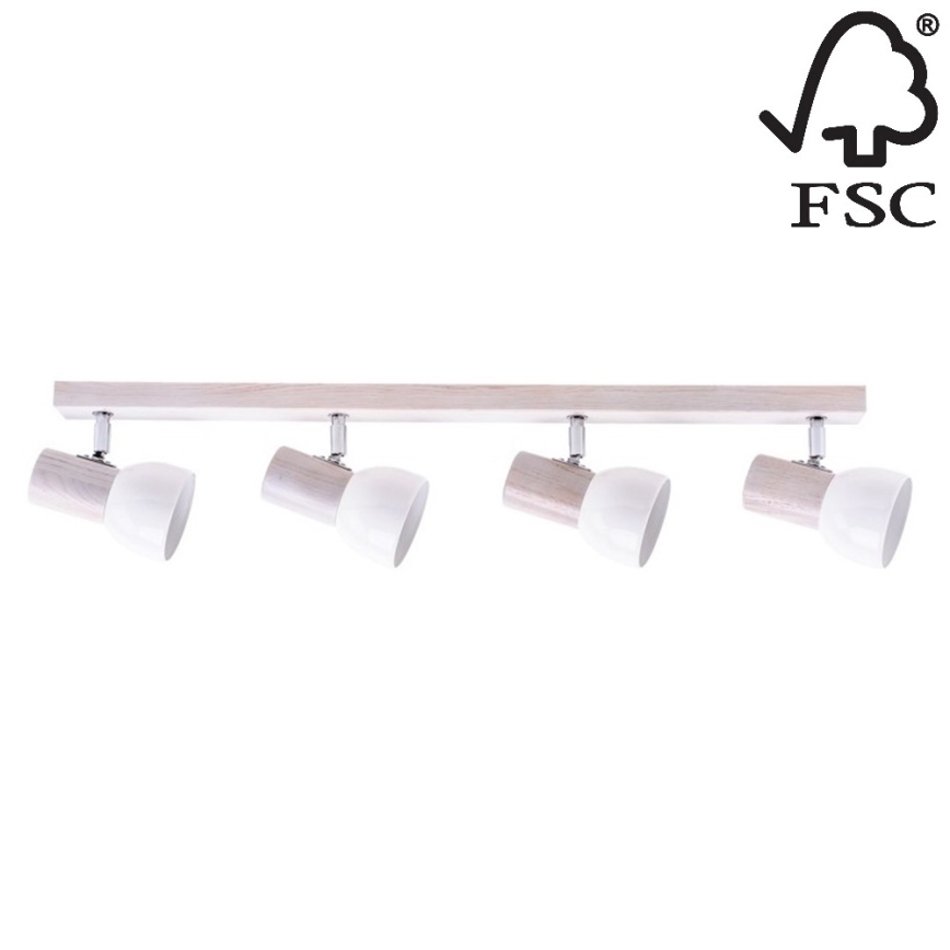 Spotlight SVENDA 4xE27/60W/230V oak - FSC certified