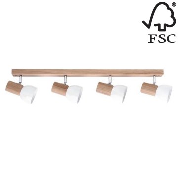 Spotlight SVENDA 4xE27/60W/230V oak - FSC certified