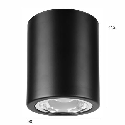 Spotlight TACO 1xE27/15W/230V black