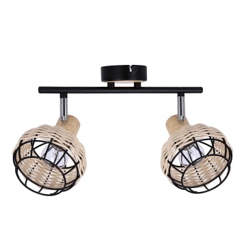 Spotlight TAJGA 2xE14/40W/230V rattan/black