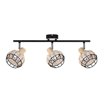 Spotlight TAJGA 3xE14/40W/230V rattan/black