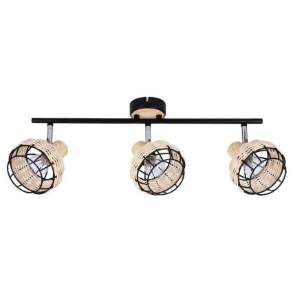 Spotlight TAJGA 3xE14/40W/230V rattan/black