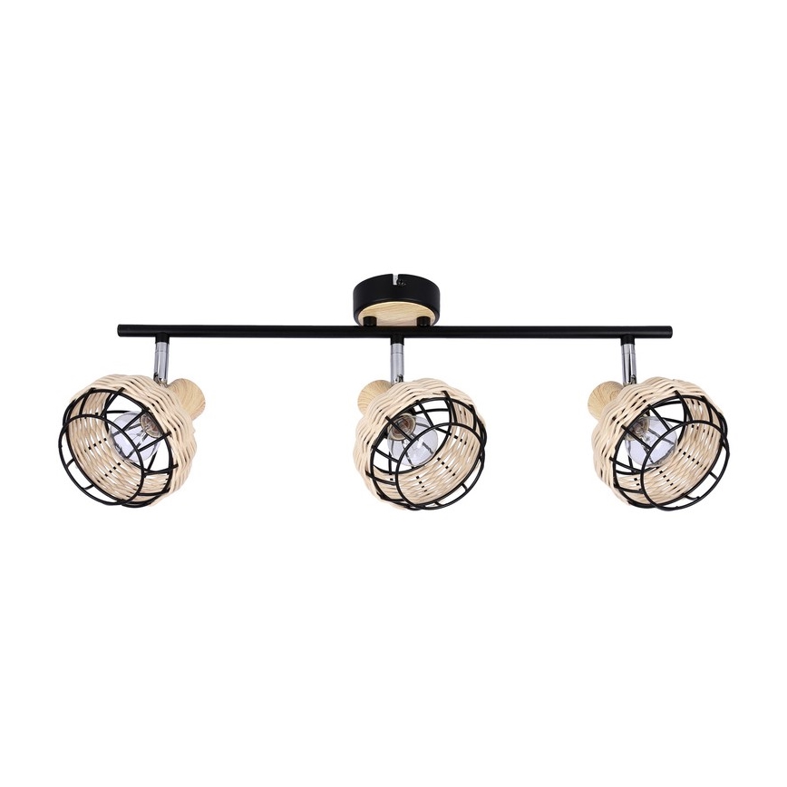 Spotlight TAJGA 3xE14/40W/230V rattan/black