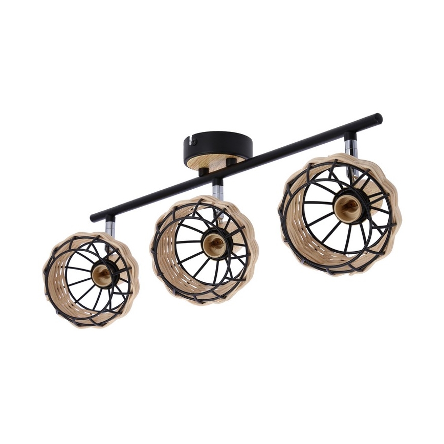 Spotlight TAJGA 3xE14/40W/230V rattan/black