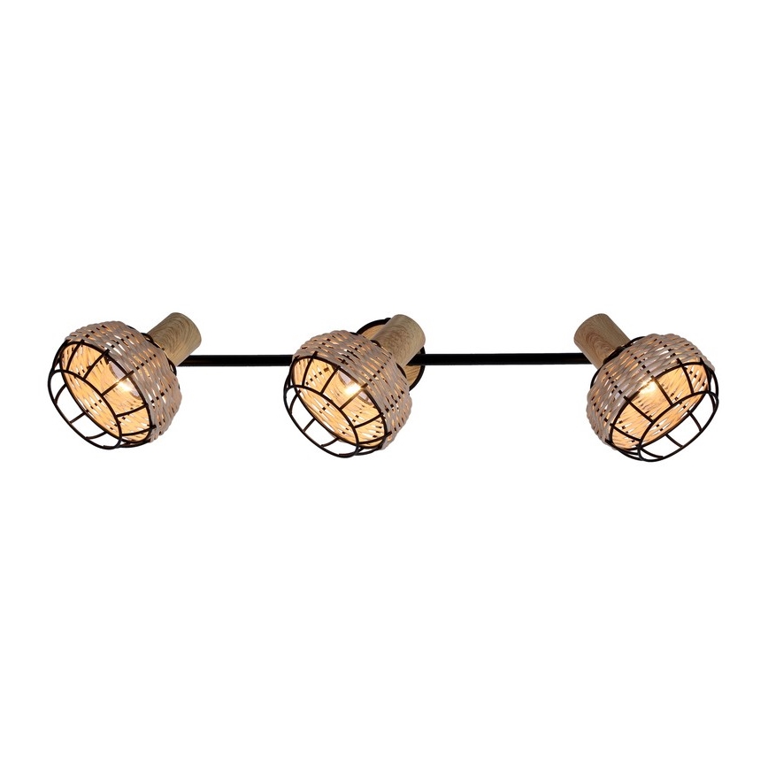 Spotlight TAJGA 3xE14/40W/230V rattan/black