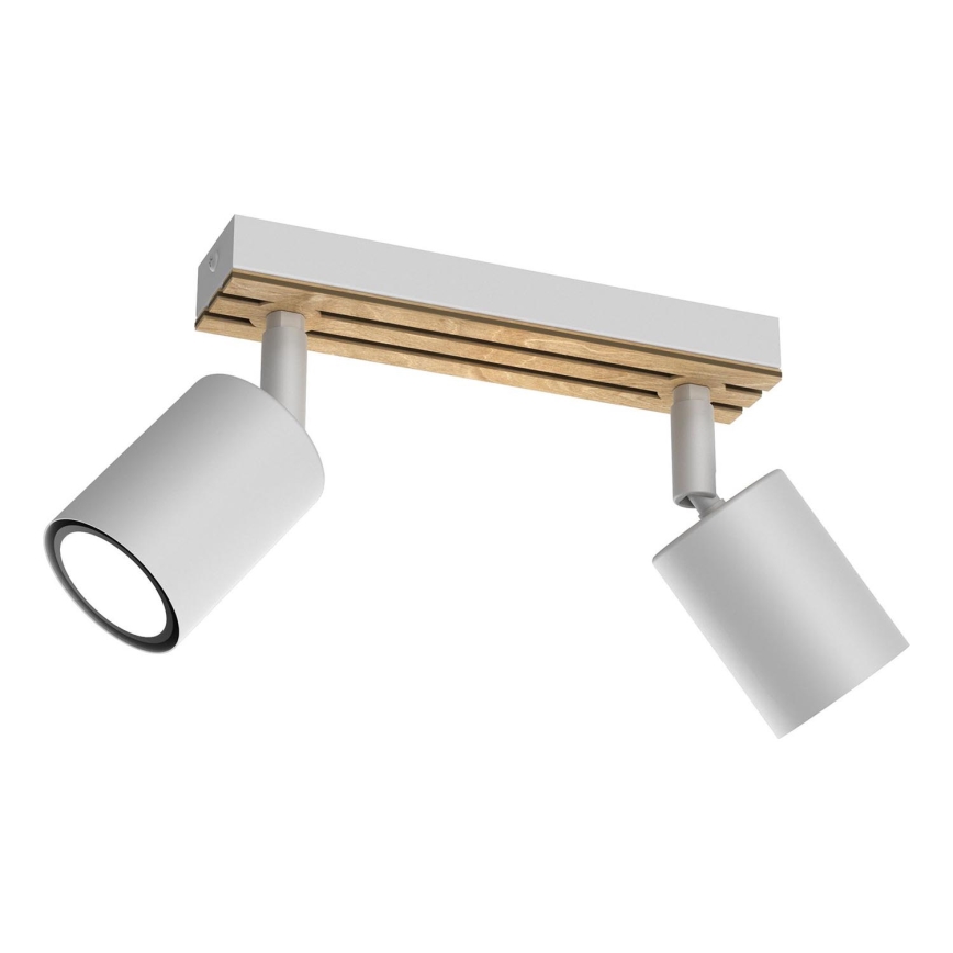 Spotlight TERRA 2xGU10/8W/230V white/oak